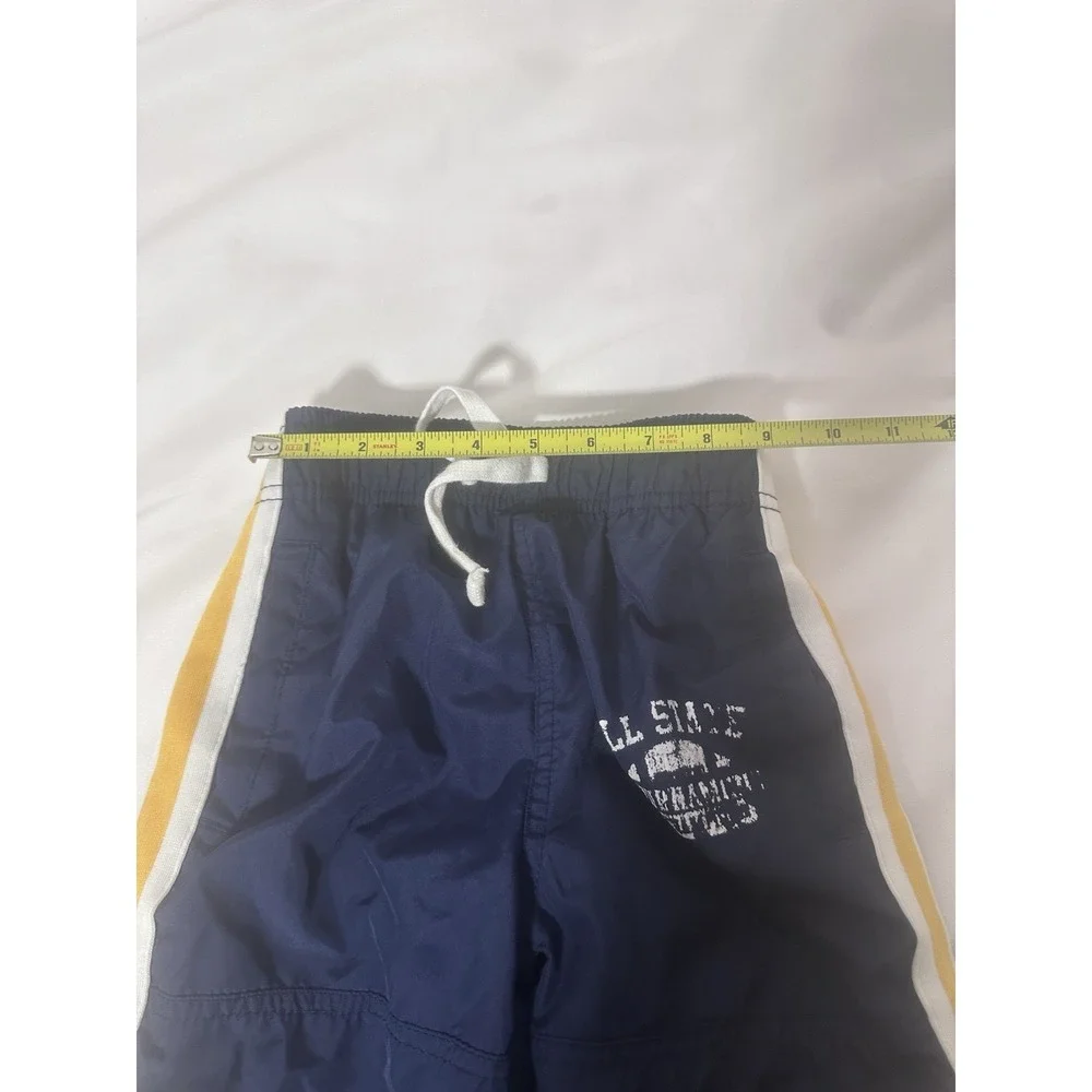 Carter's Boys Size 6 Navy Blue Snow Pants Yellow Stripe Insulated Ski